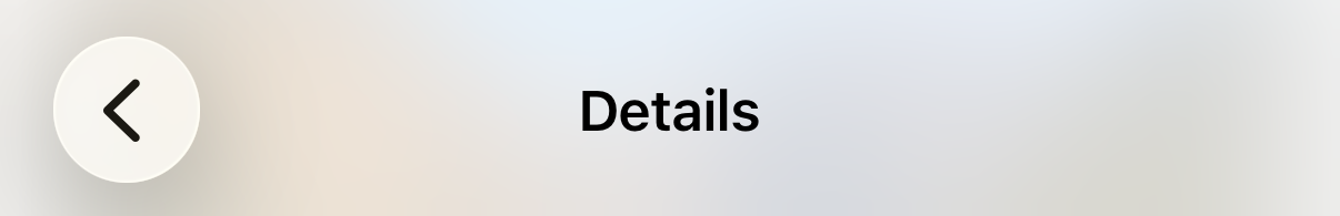 Header blur effect extraLight