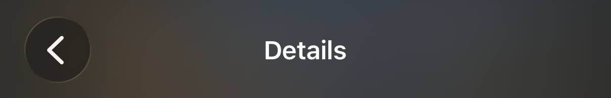 Header blur effect systemMaterialDark