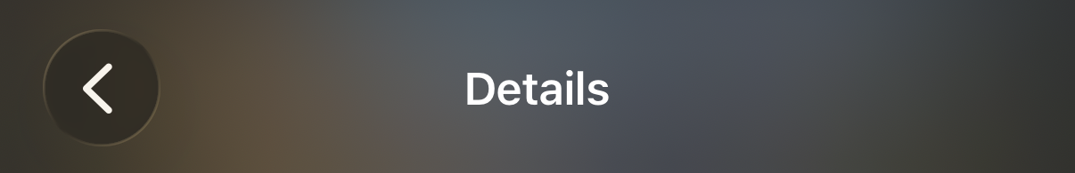 Header blur effect systemThinMaterialDark